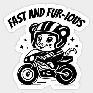 Funny Opossum Racing F1 Sticker